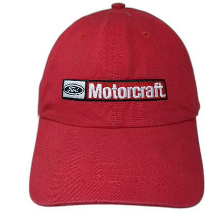 Ford Motorcraft Logo Baseball Cap Red One Size Embroidered Adjustable Strap hat