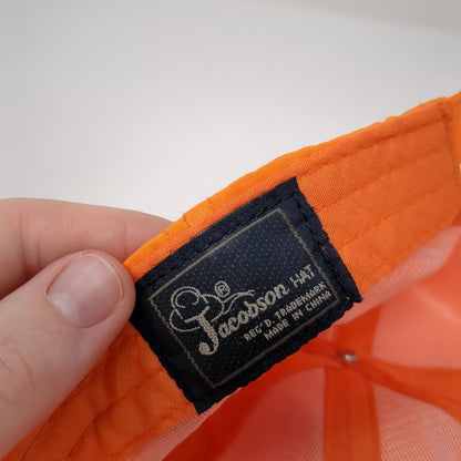 Cody Wyoming Slideback Hat Orange One Size Embroidered Jacobson Hat