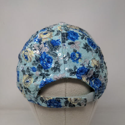 Floral Sequin Sparkle Strapback Hat Multi One Size Adjustable 6 Panel