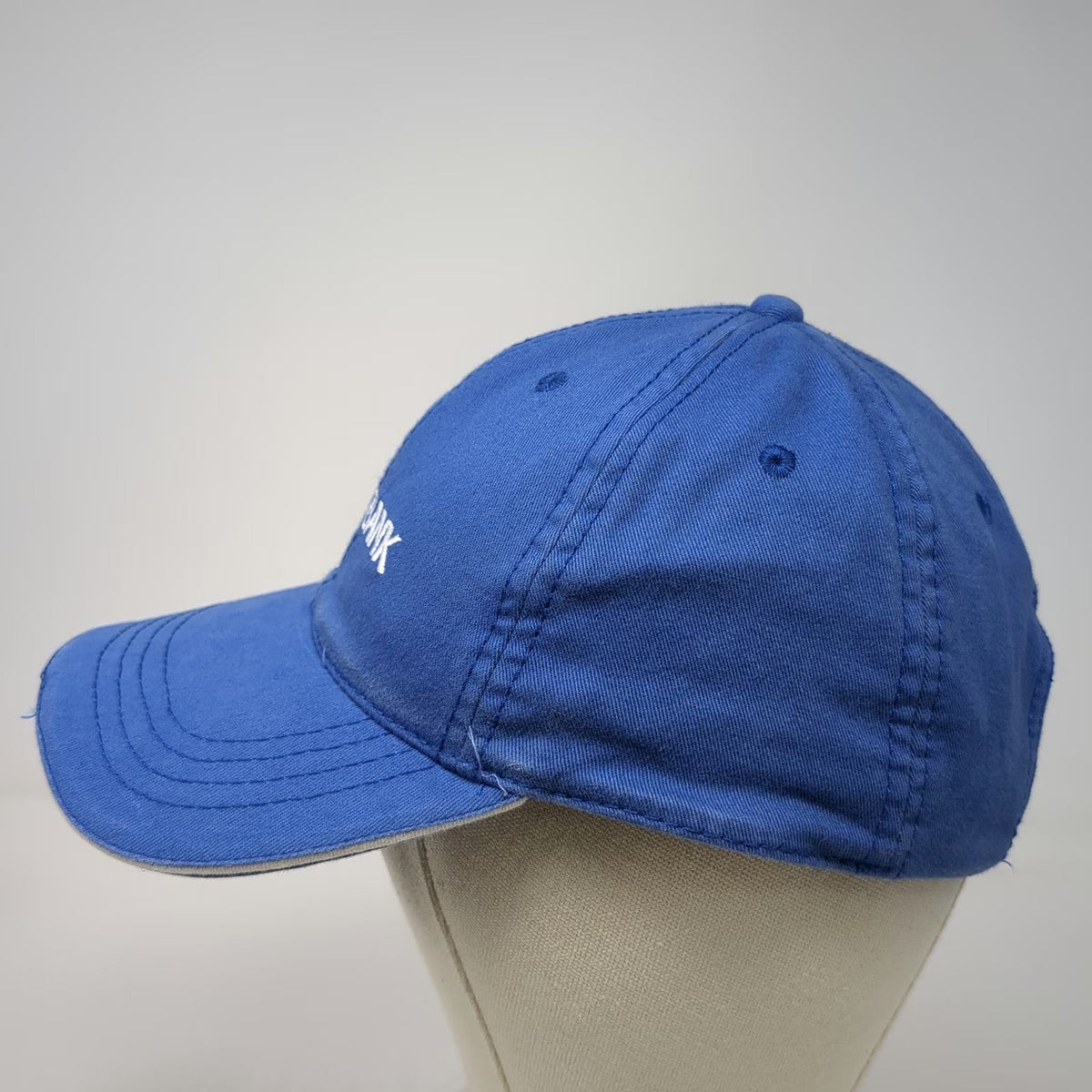 PNC Bank Baseball Cap Blue One Size Adjustable Cotton Sandwich Brim Logo Hat
