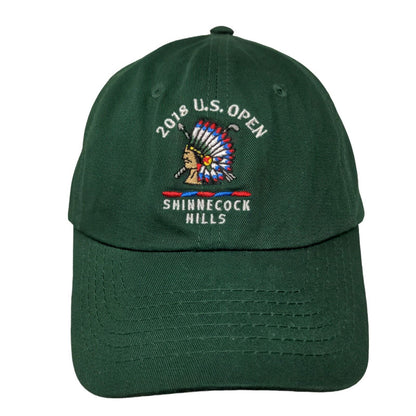 USGA Men's Slideback Hat Green Embroidered 2018 US Open Shinnecock Hills Logo