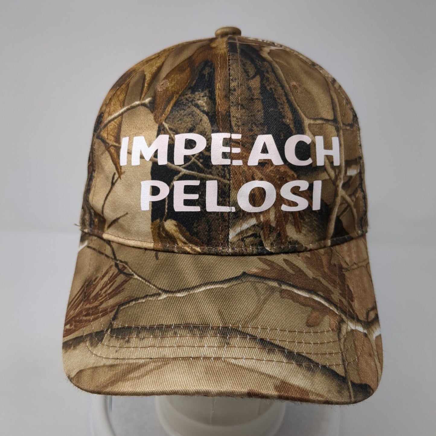 Impeach Pelosi Strapback Hat Camo One Size Adjustable Hunting Outdoor