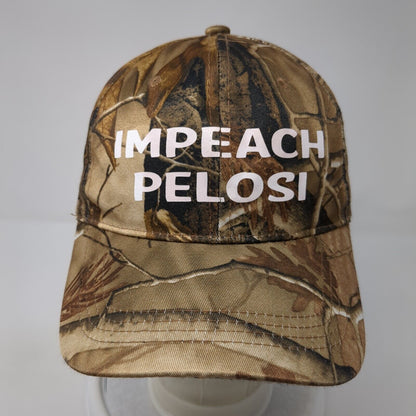 Impeach Pelosi Strapback Hat Camo One Size Adjustable Hunting Outdoor