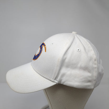 Unbranded Strapback Hat White One Size Adjustable Embellished Rhinestone