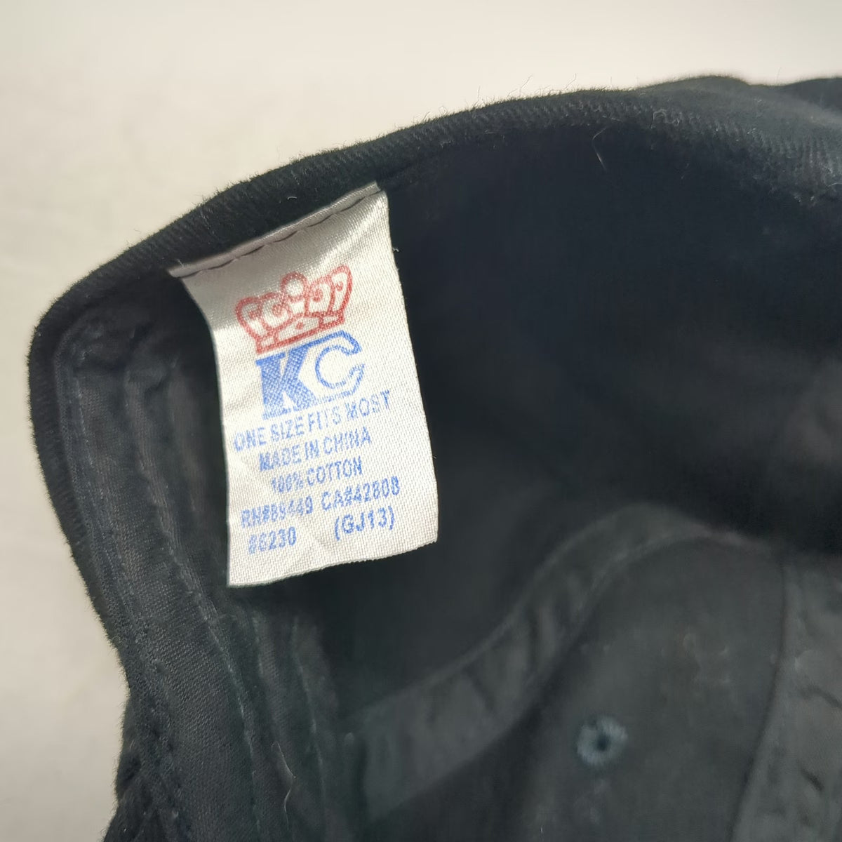 KC Baseball Cap Hat Black One Size XPO Logistics Embroidered Strapback Cotton