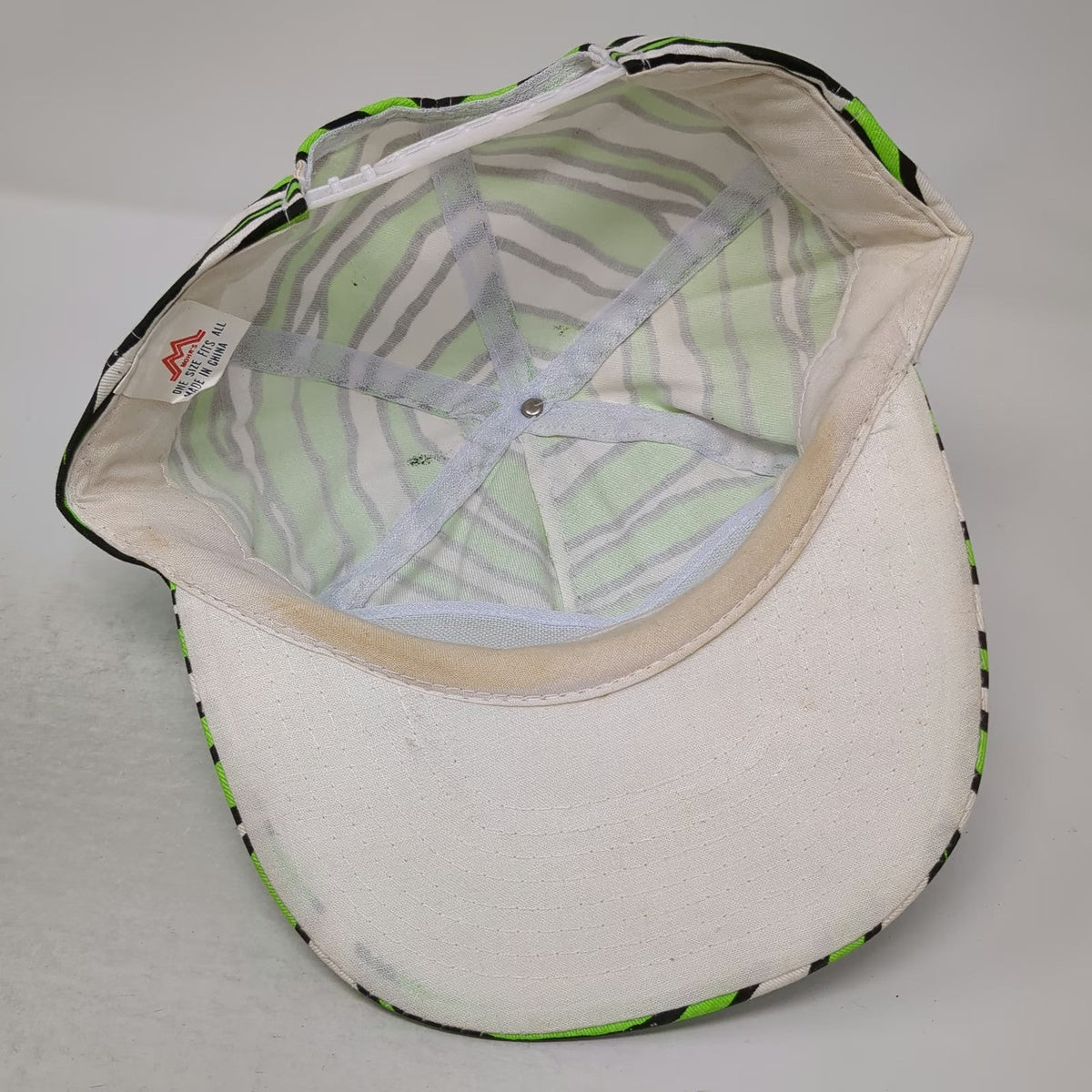 Mohr's 5 Panel Green Zebra Hat One Size Snapback Pink Gyppo Jungle Idaho