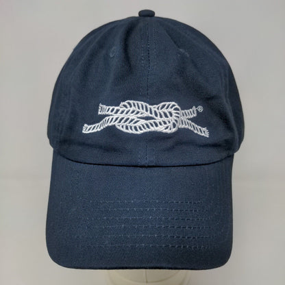 Knot Clothing & Belt Co Men's Slideback Hat Blue Embroidered Rope Logo Cotton