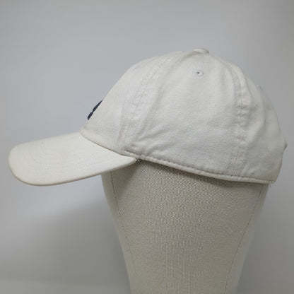 Adidas Baseball Cap White One Size Embroidered Logo Cotton Slideback Strap Hat