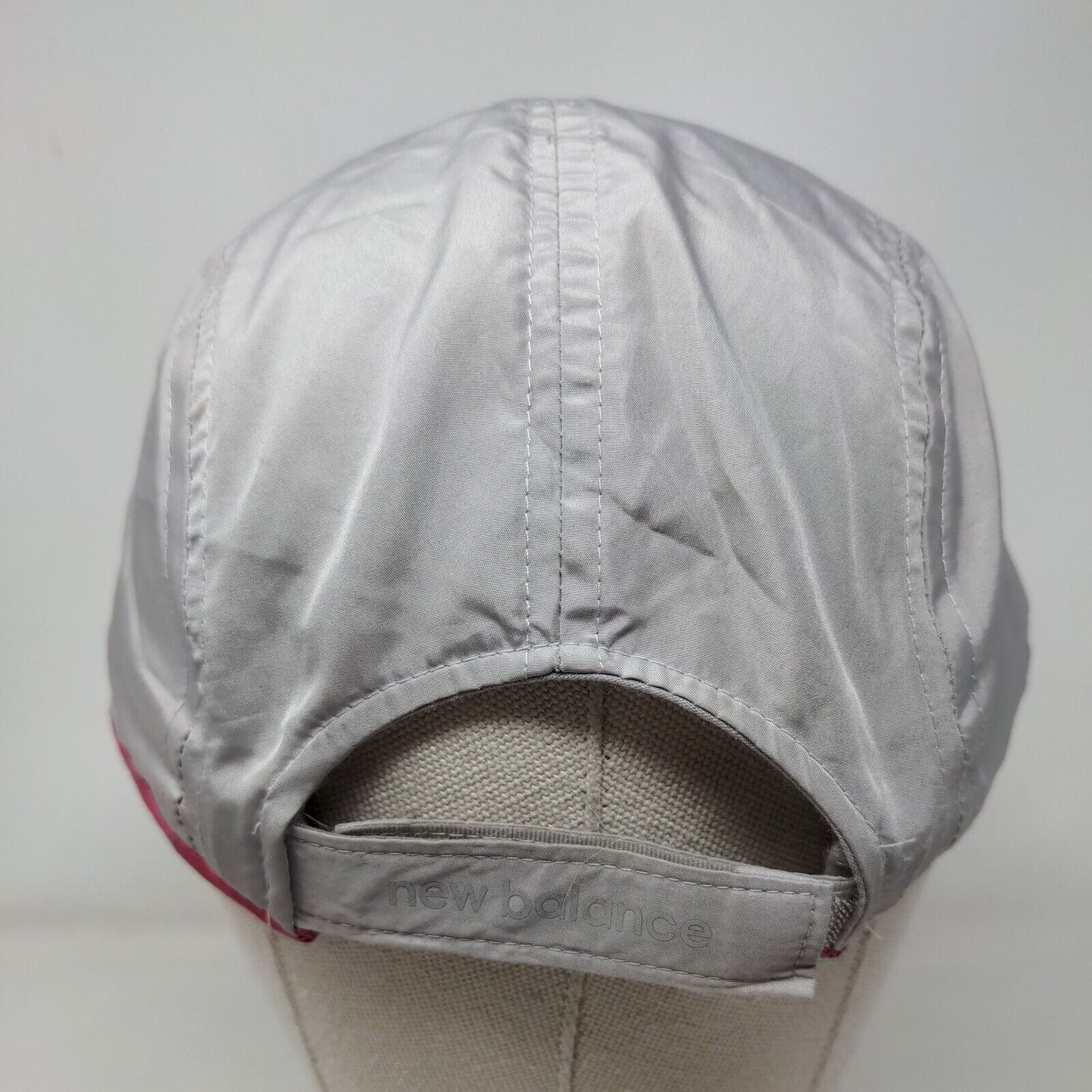 New Balance Strapback Hat Gray One Size Adjustable Lightweight Polyester