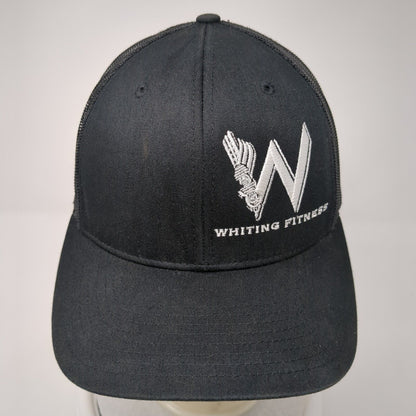 Whiting Fitness Snapback Trucker Hat Black One Size Mesh Back Richardson