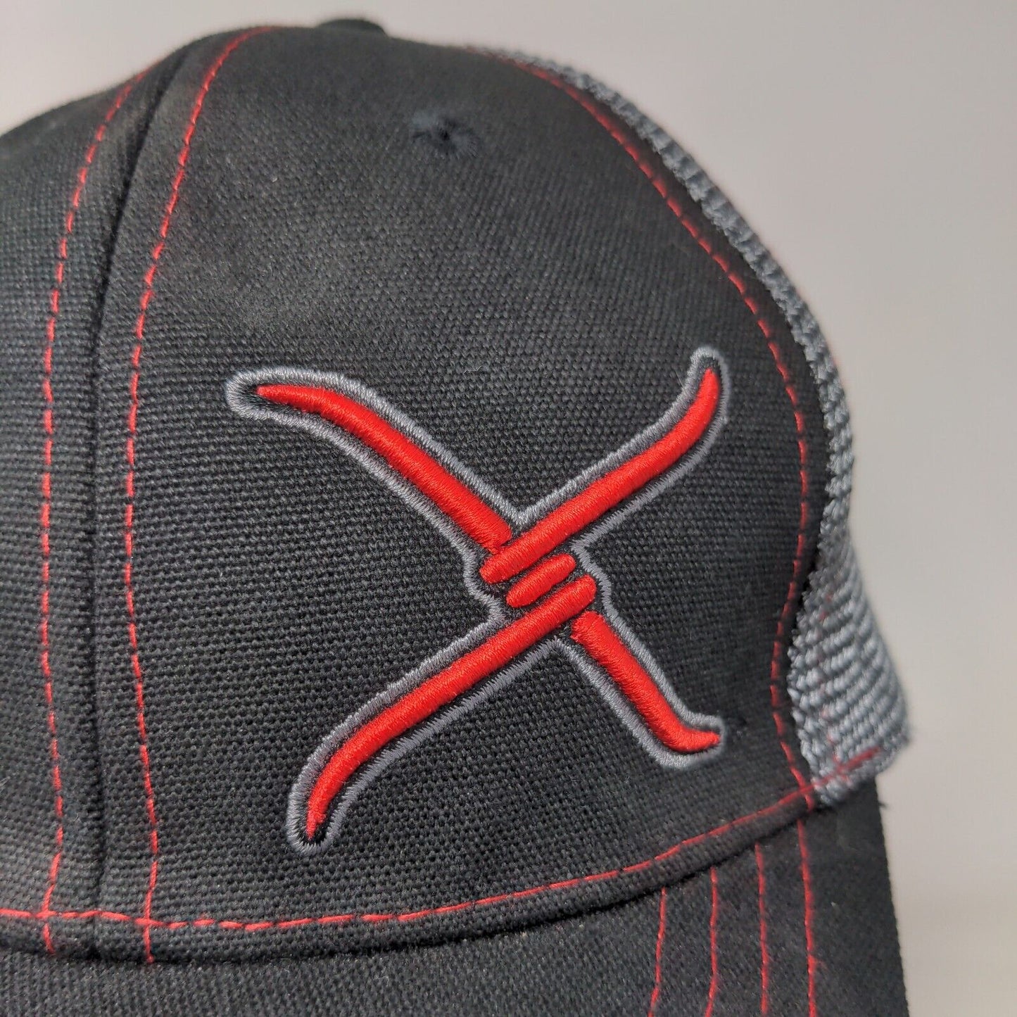 Twisted X Men's Snapback Mesh Back Hat Black Gray OSFM Embroidered Logo