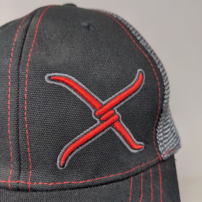 Twisted X Men's Snapback Mesh Back Hat Black Gray OSFM Embroidered Logo