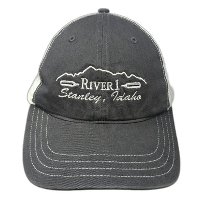 Richardson Trucker Hat Gray OSFM River 1 Stanley Idaho Mountain Oars Snapback