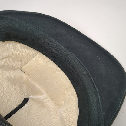 Vans Trucker Hat Black One Size Mesh Back Front Logo Patch Snapback Flat Brim