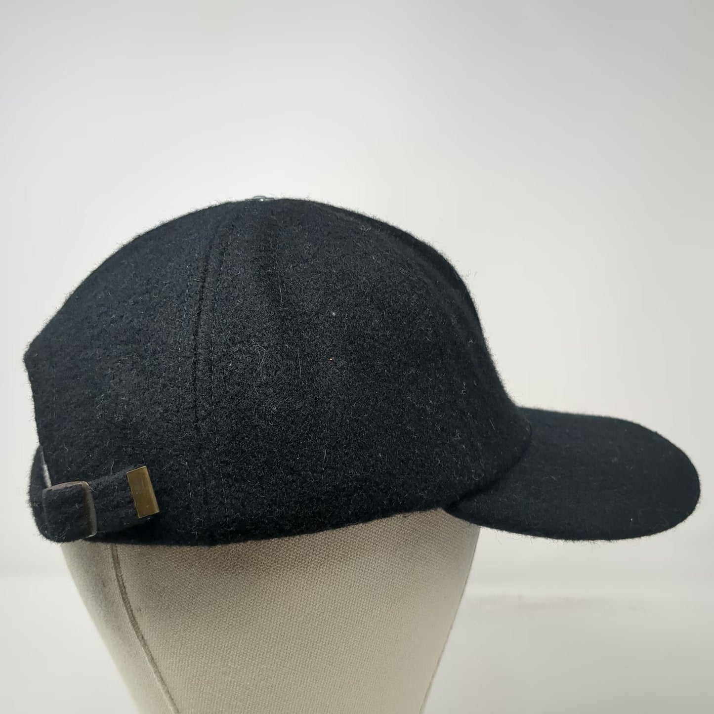 VV Baseball Cap Black OS Made USA Wool Blend Adjustable Slideback Hat Blank