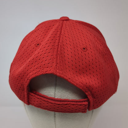 Dodge Strapback Hat Red One Size Adjustable Embroidered Logo Nissun