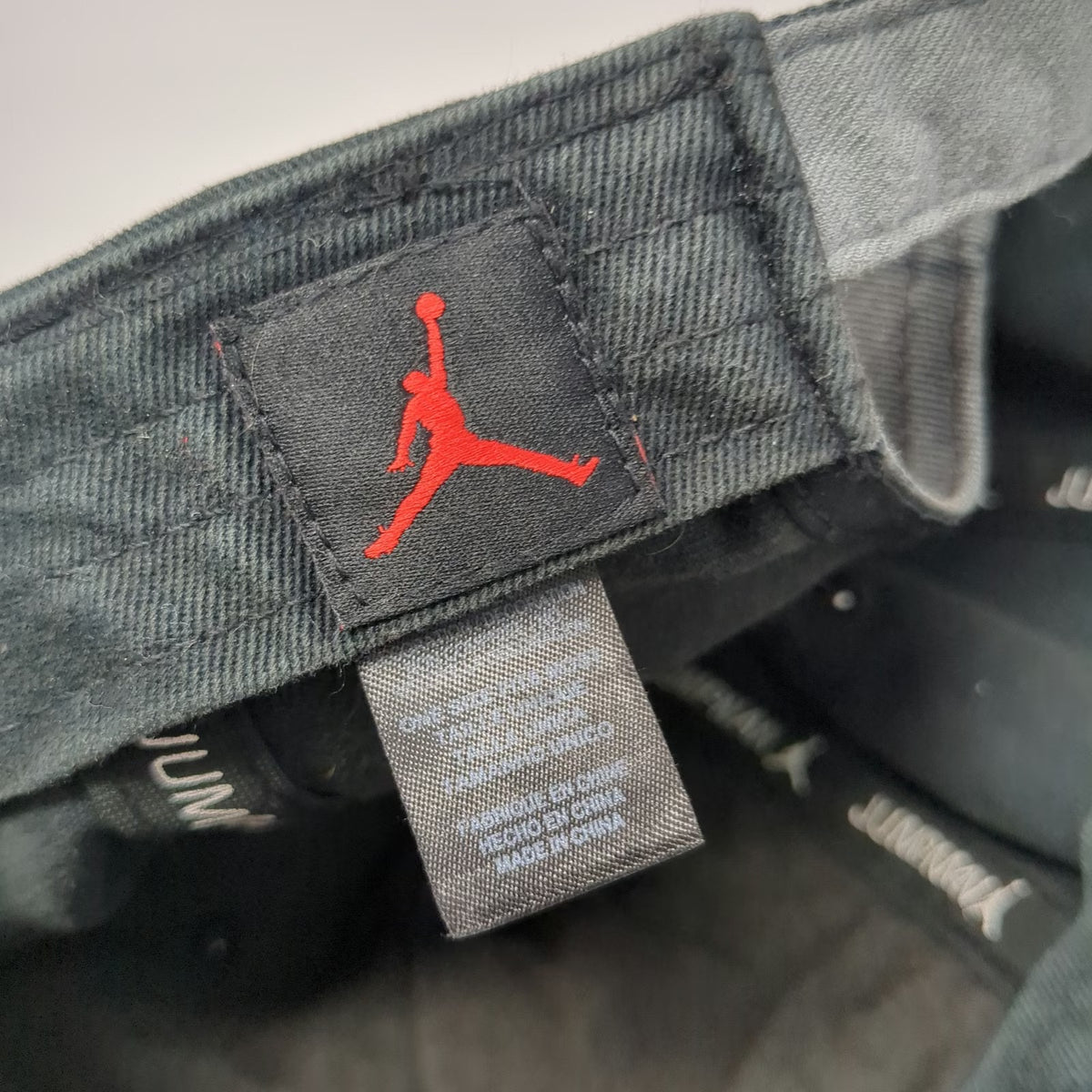 Jordan Brand Baseball Cap Black One Size Jumpman Logo Slideback Cotton Twill Hat