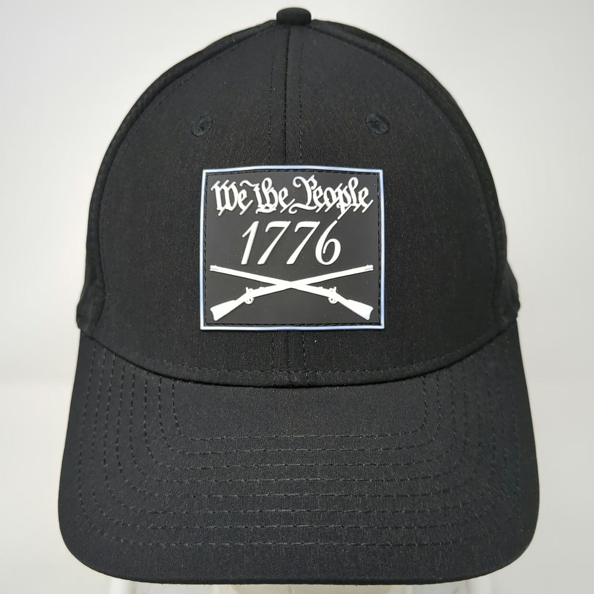 Howitzer Trucker Hat Black One Size 1776 We The People Patriotic USA Flag Cap