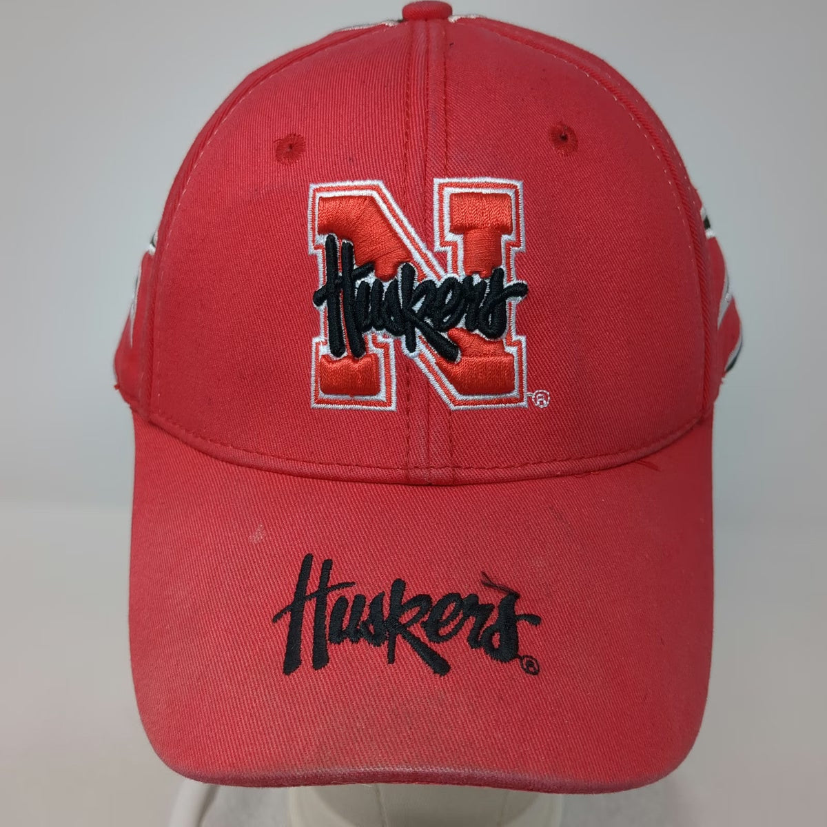 Capsmith Nebraska Huskers Baseball Cap Red One Size Strapback Hat Claw Script