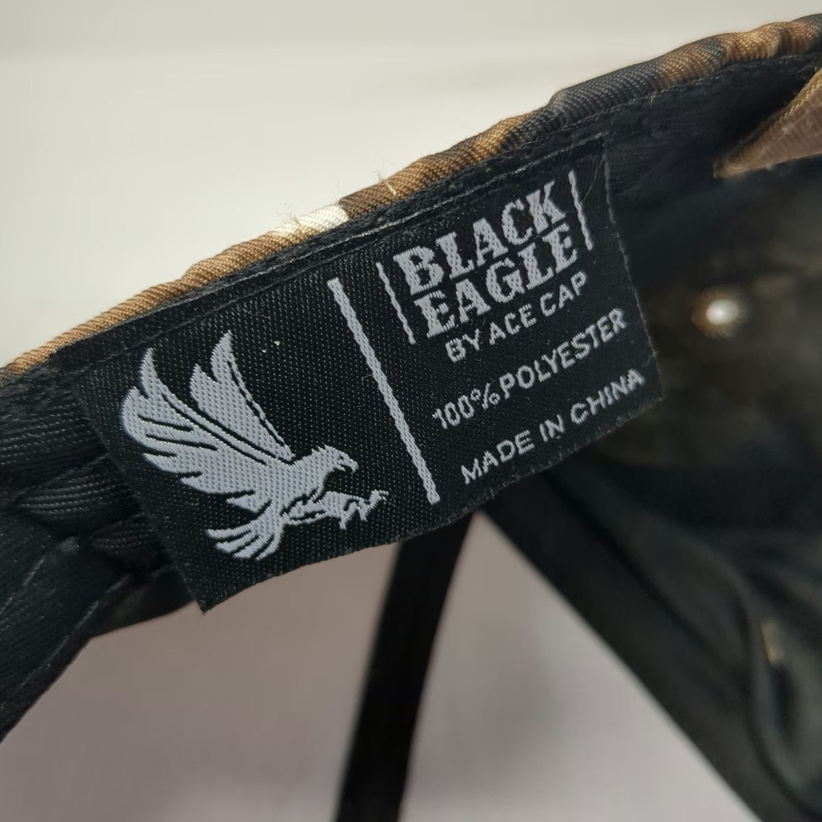 Black Eagle 5 Panel Beige Brown Camo One Size Elk Graphic Hunting Hat Patch