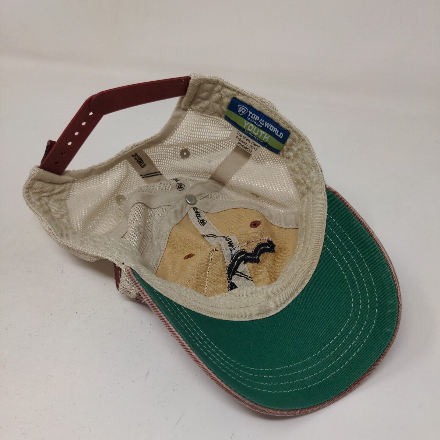 Top of the World Boy's Snapback Mesh Back Hat Red Florida State University Logo