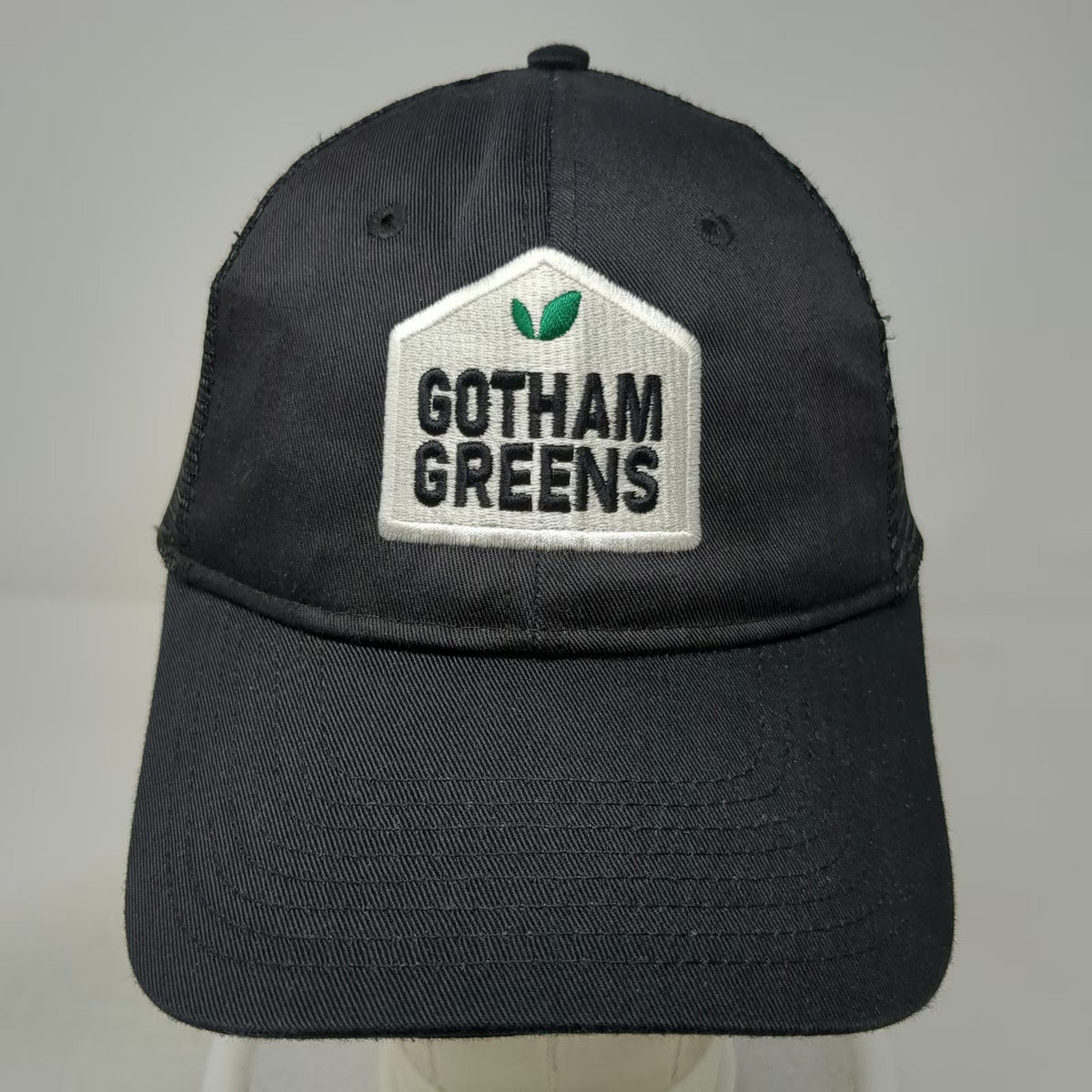 Trucker Hat Black One Size Gotham Greens Logo Patch Mesh Back Snapback Cap Poly