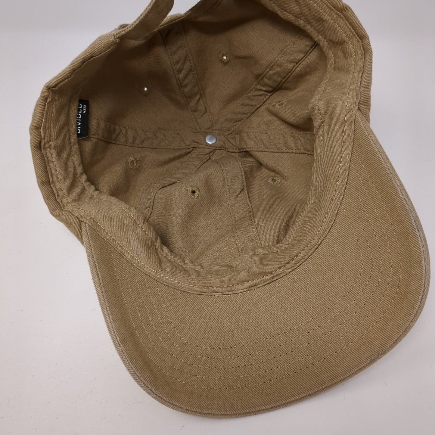 Divided by H&M Slideback Hat Tan One Size Adjustable Vented Holes 6 Panel Blank
