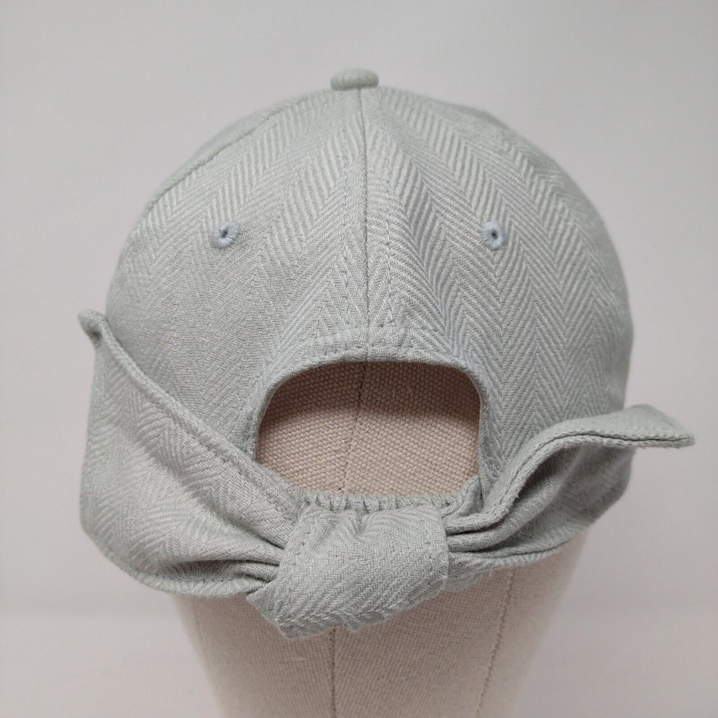 August Hat Company Stretch Fitted Hat Gray OSFA Herringbone Bow Knot