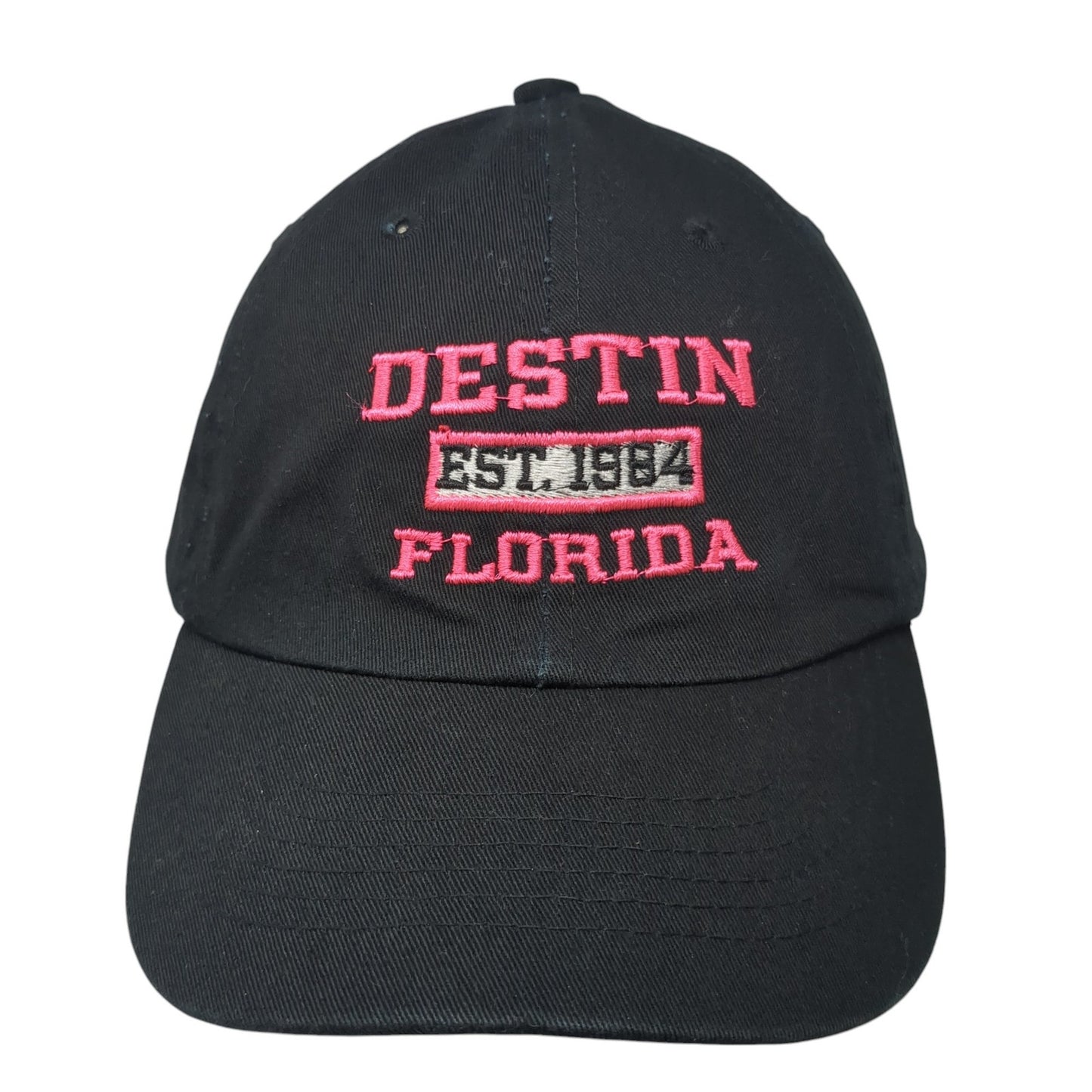 Destin Florida Est. 1984 Slideback Hat Black One Size Embroidered
