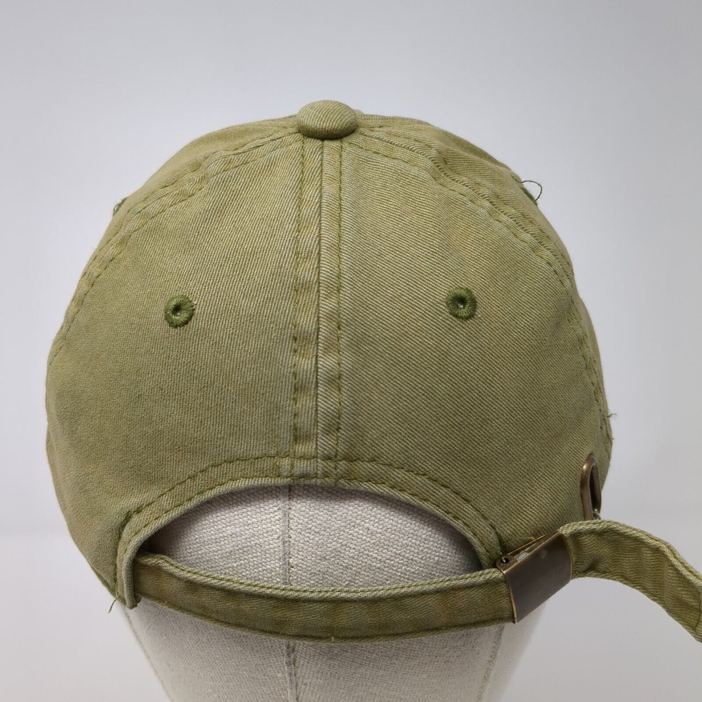 Unbranded Slideback Hat Green One Size Adjustable Blank Vent Holes