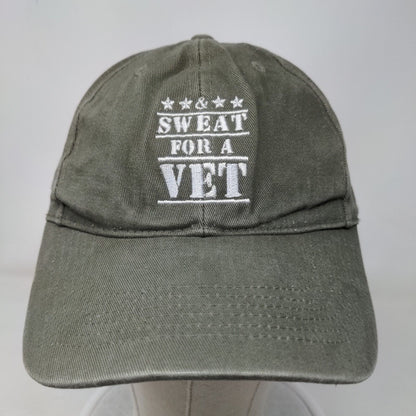 Sweat For A Vet Sport & Health Slideback Hat Green OSFA Embroidered