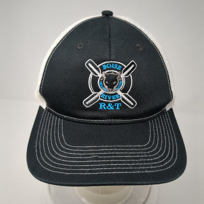 Boise River R&T Snapback Mesh Back Trucker Hat Black One Size Colorblock