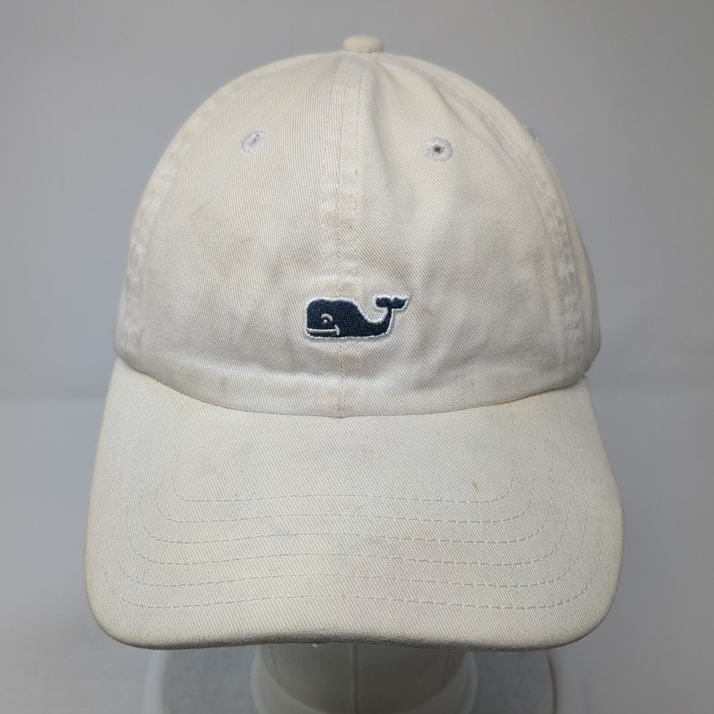 Whale Logo Slideback Hat White One Size Adjustable Vineyard Vines