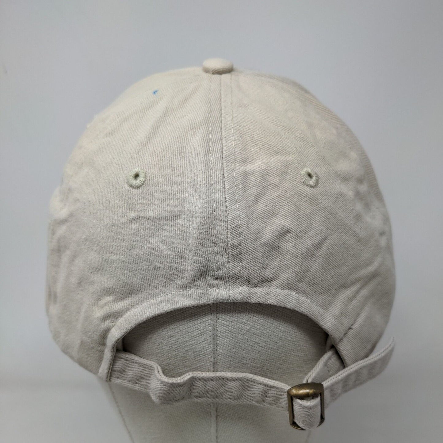 Trinity Slideback Hat Tan OSFM Adjustable Embroidered Cotton Quake City Caps