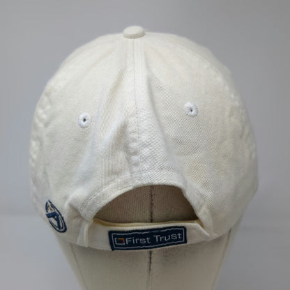 Ahead Baseball Cap White One Size First Trust Logo Slideback Hat Cotton Curved