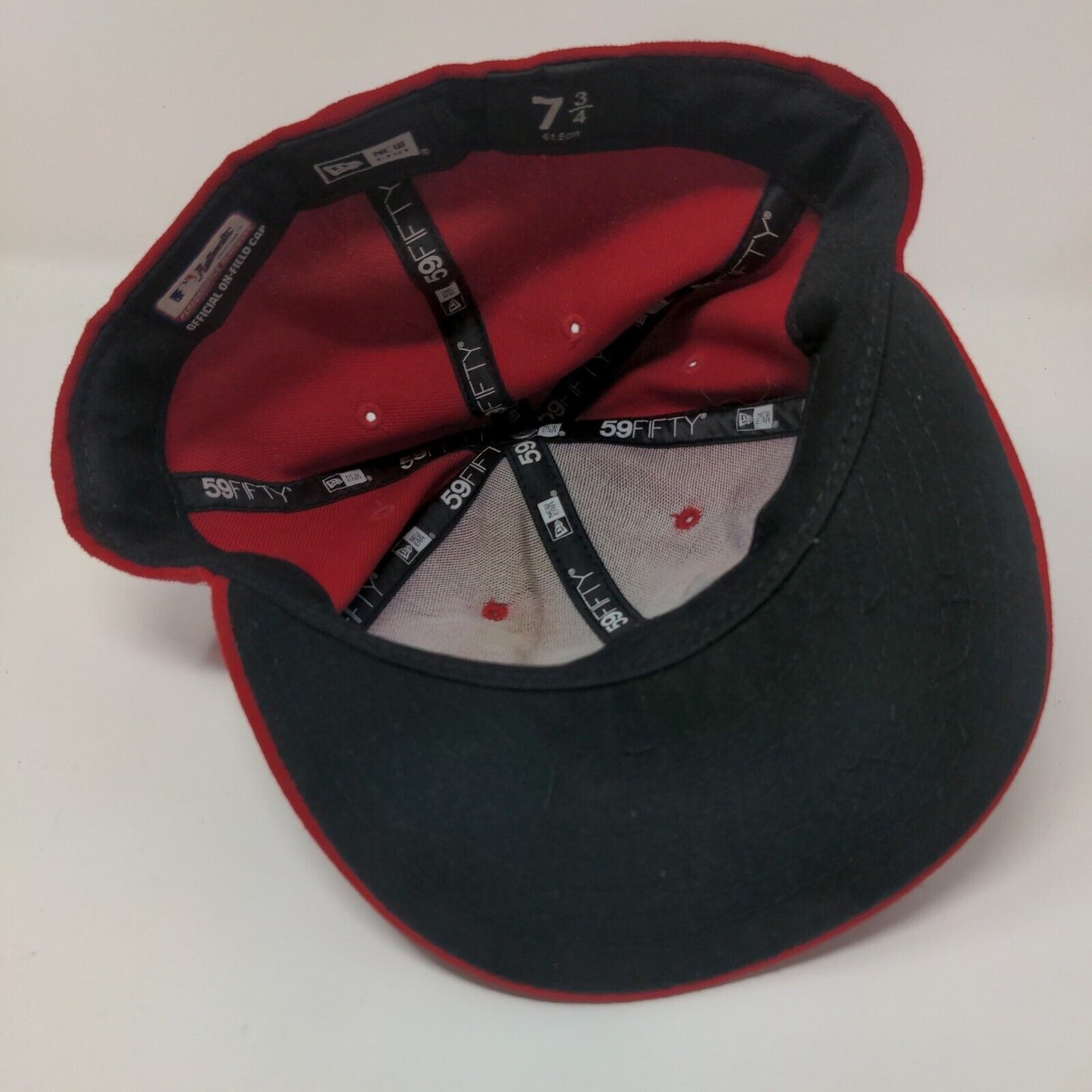 St Louis Cardinals Fitted Hat Red Size 7 3/4 New Era 59Fifty MLB Embroidered