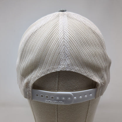 Richardson Snapback Mesh Back Trucker Hat Multi One Size Leather Patch