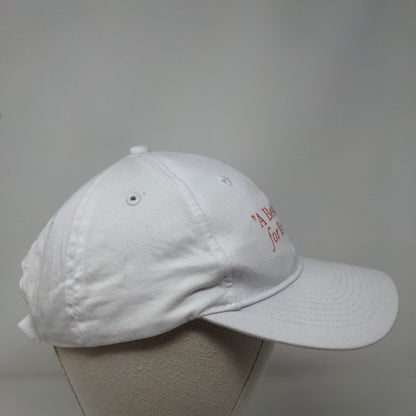 A Better World For Every Girl Strapback Hat White OS Adjustable Embroidered