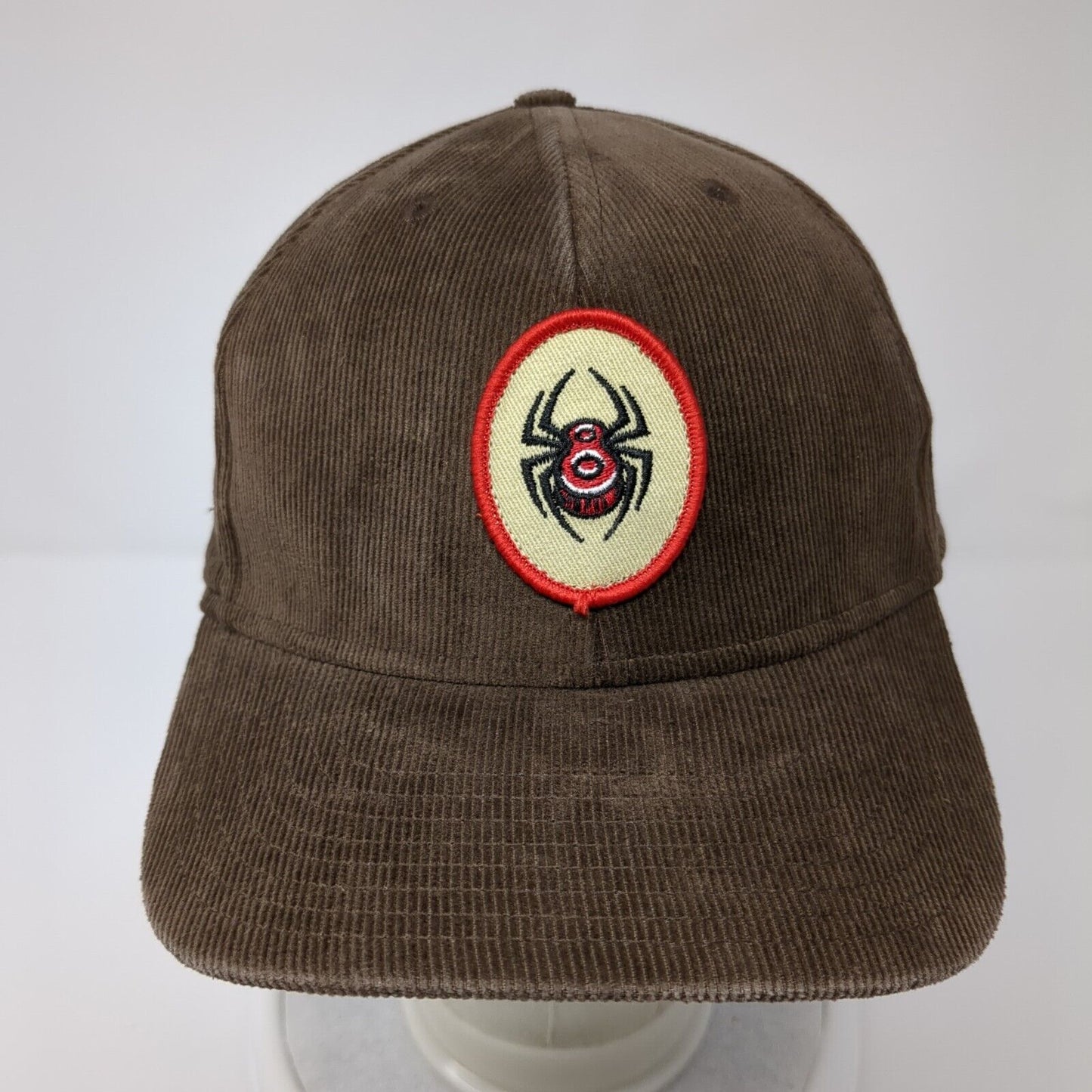 Poison Spider Bicycles Moab Utah Snapback Corduroy Hat Brown OSFA Ouray Logo