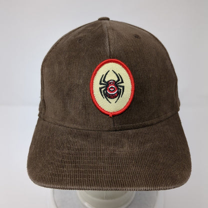 Poison Spider Bicycles Moab Utah Snapback Corduroy Hat Brown OSFA Ouray Logo