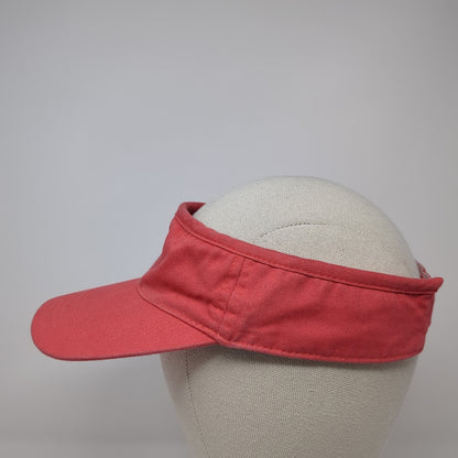 ATM Strapback Sun Visor Hat Pink One Size Adjustable Embroidered Outdoor