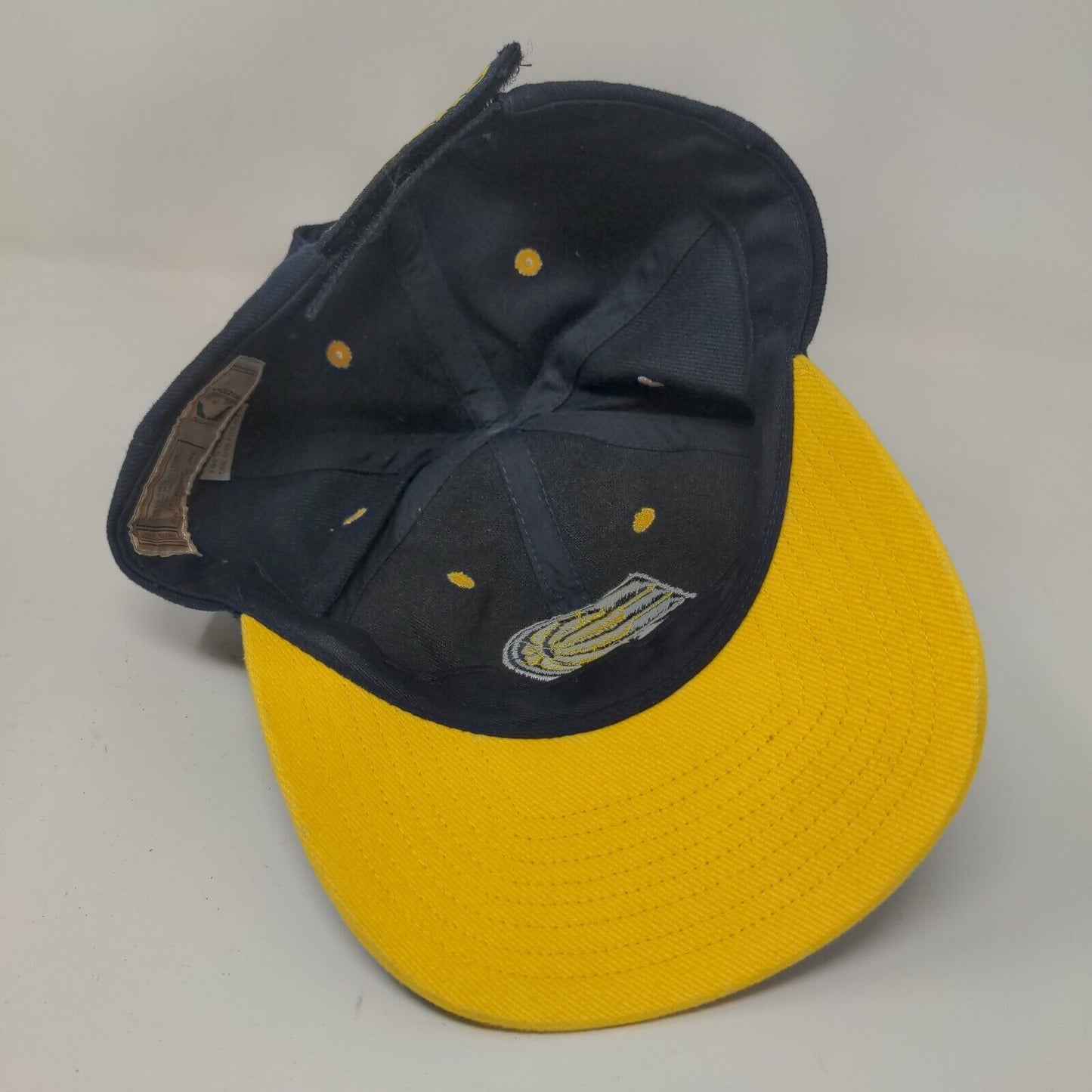 Twins Enterprise Men's Strapback Hat Blue Yellow Size OSFA Indiana Pacers Logo