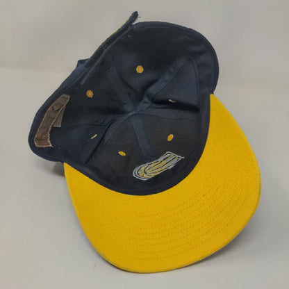 Twins Enterprise Men's Strapback Hat Blue Yellow Size OSFA Indiana Pacers Logo