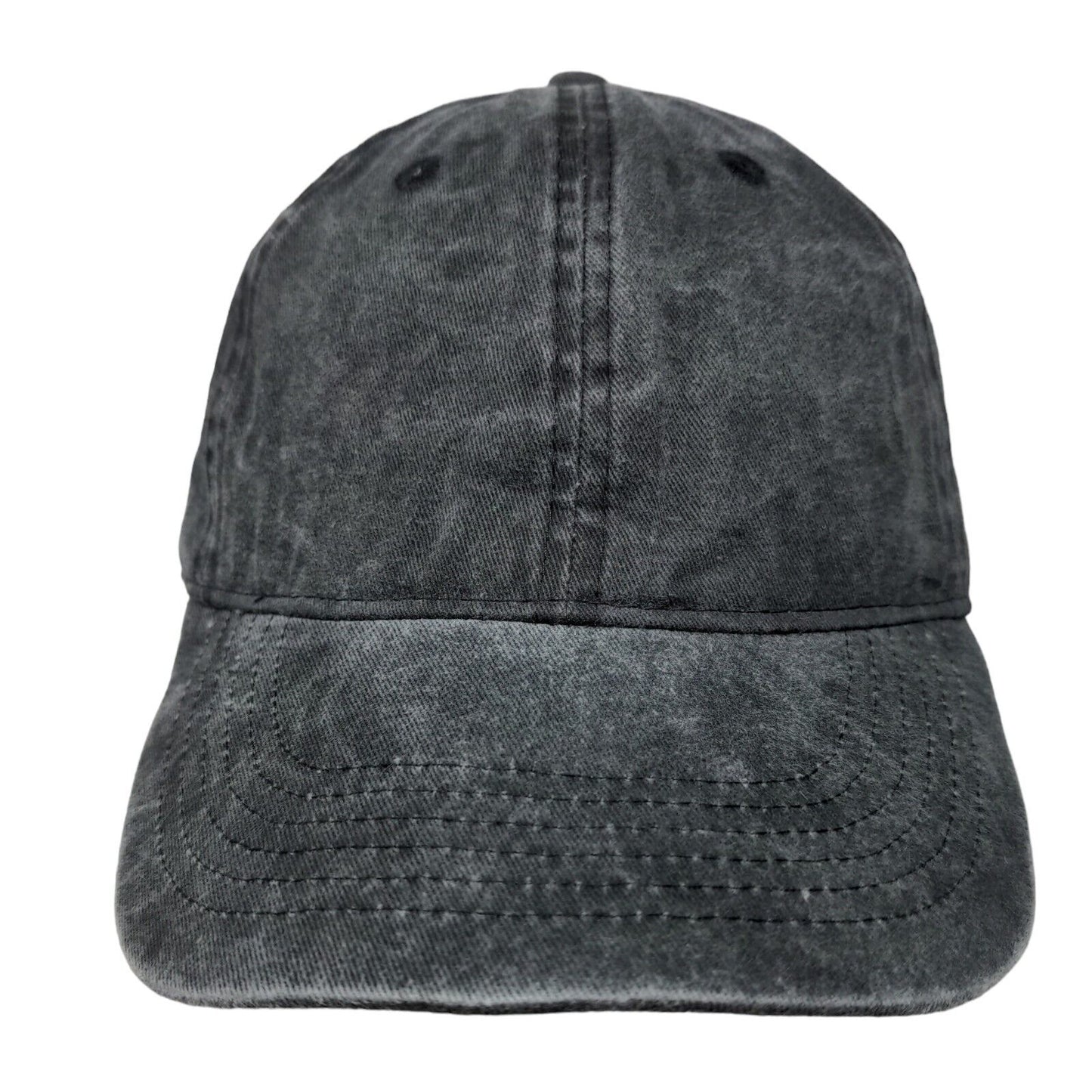 Unbranded Slideback Hat Gray One Size Adjustable Vented Holes 6 Panel Blank