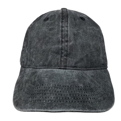 Unbranded Slideback Hat Gray One Size Adjustable Vented Holes 6 Panel Blank