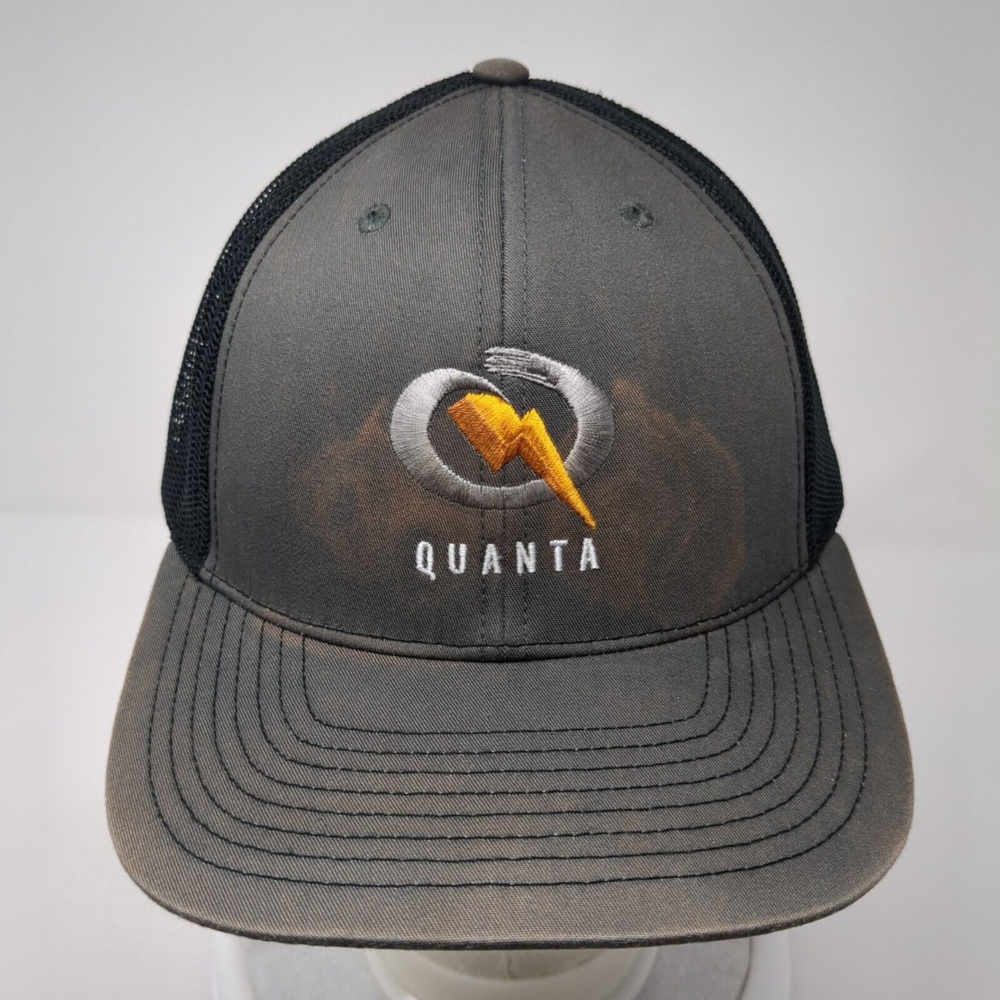 Quanta Snapback Trucker Hat Gray One Size Mesh Back Richardson 6 Panel