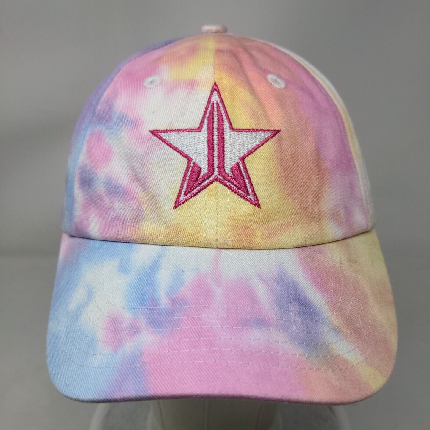 Jefree Star Slideback Hat Multicolor One Size Embroidered Tie Dye 6 Panel