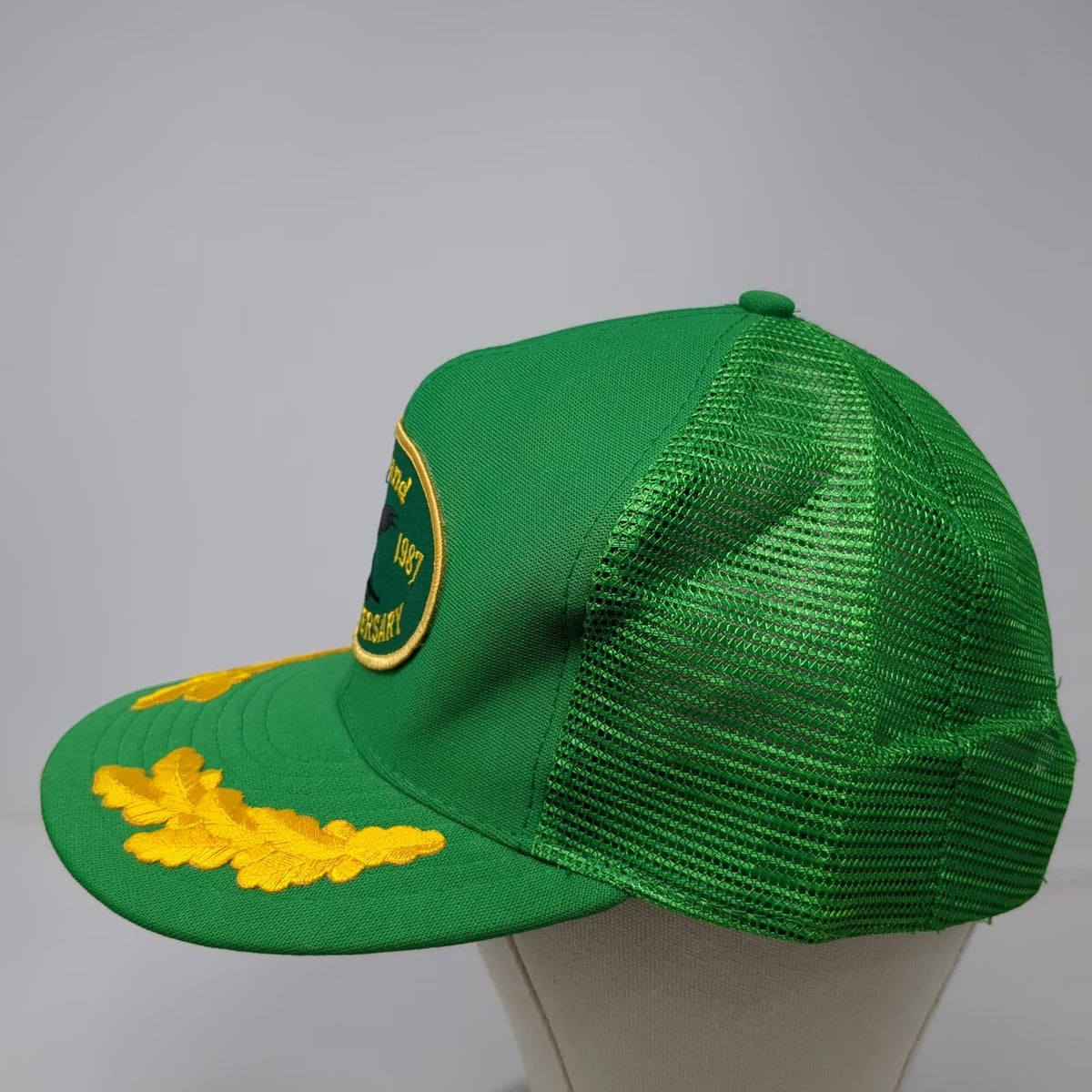 Sportcap Trucker Hat Green OS Highland 50th Anniversary Roadrunner Patch Vintage