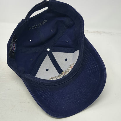 Shasta Wear Baseball Cap Blue One Size Montana Wolf Embroidery Strapback hat