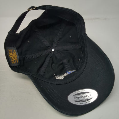 Yupoong Baseball Cap Black One Size NH PBS Logo Hat Adjustable Slideback Pin